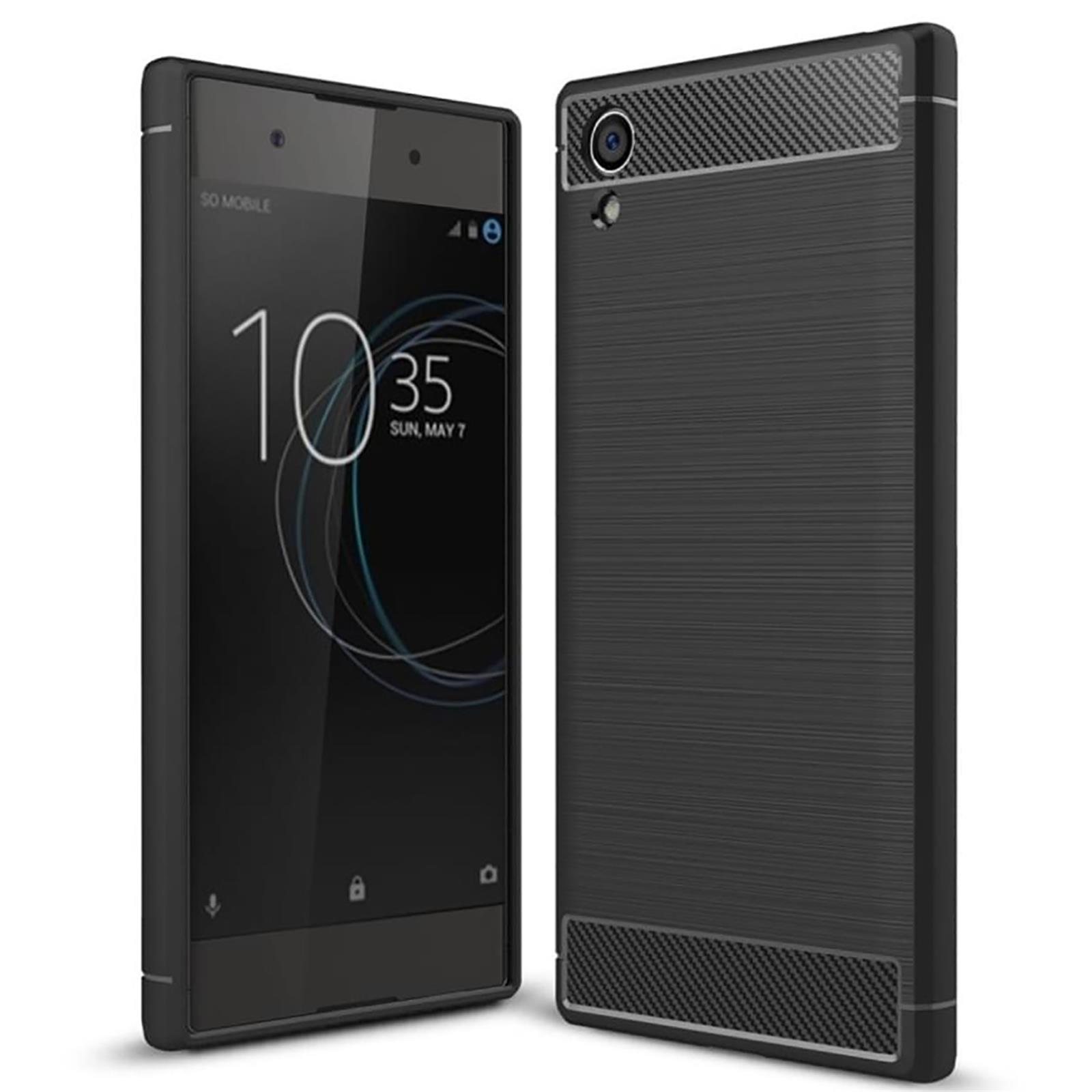 Custodia Sottile Moex® Per Sony Xperia XA1 – Rigida, Antigraffio, Colore Blu Scuro Metallico