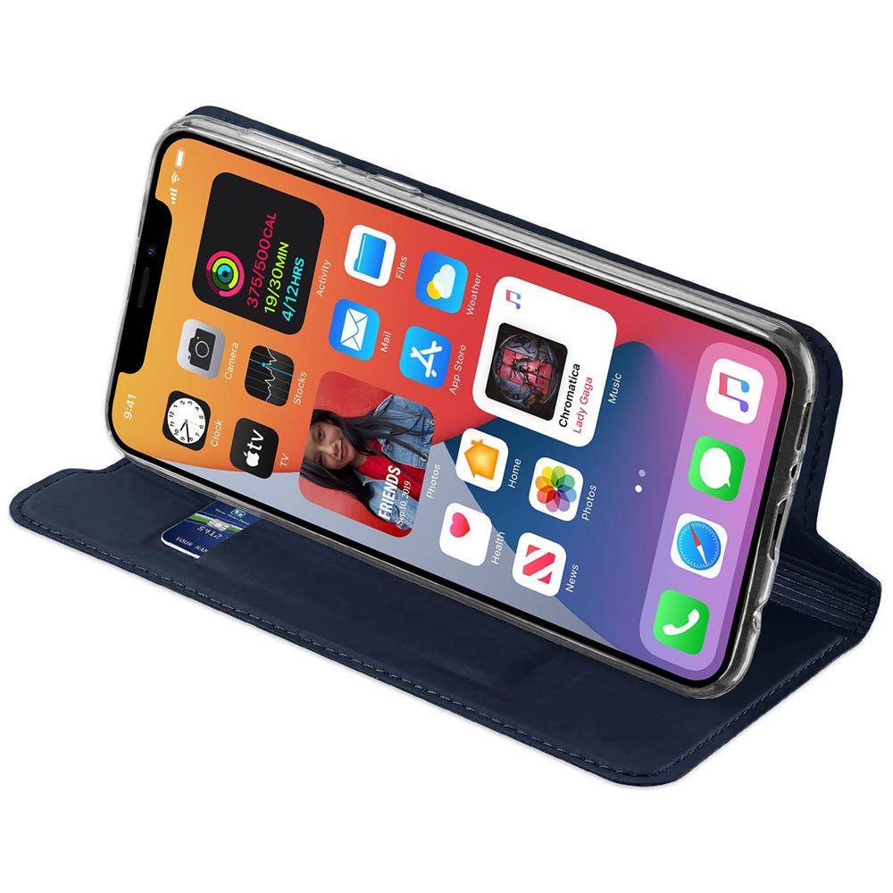 Flip Wallet Handyhülle PU Leder Tasche Case Kartensteckplätzen Schutzhülle Kompatibel mit iPhone 12 Mini Blau AROYI Lederhülle Kompatibel mit iPhone 12 Mini Hülle und Schutzfolie