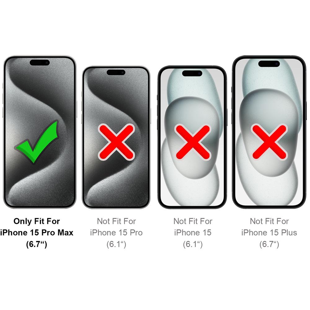 iPhone 15 Pro Max TPU Hülle mit Kartenfach (Transparent) 