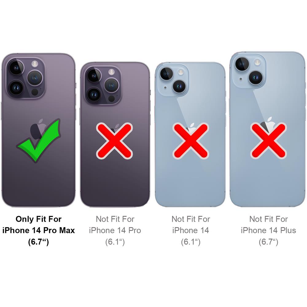 Hybrid Luxury Case für iPhone 14 Pro Max Hülle Magnetring kompatibel mit  MagSafe