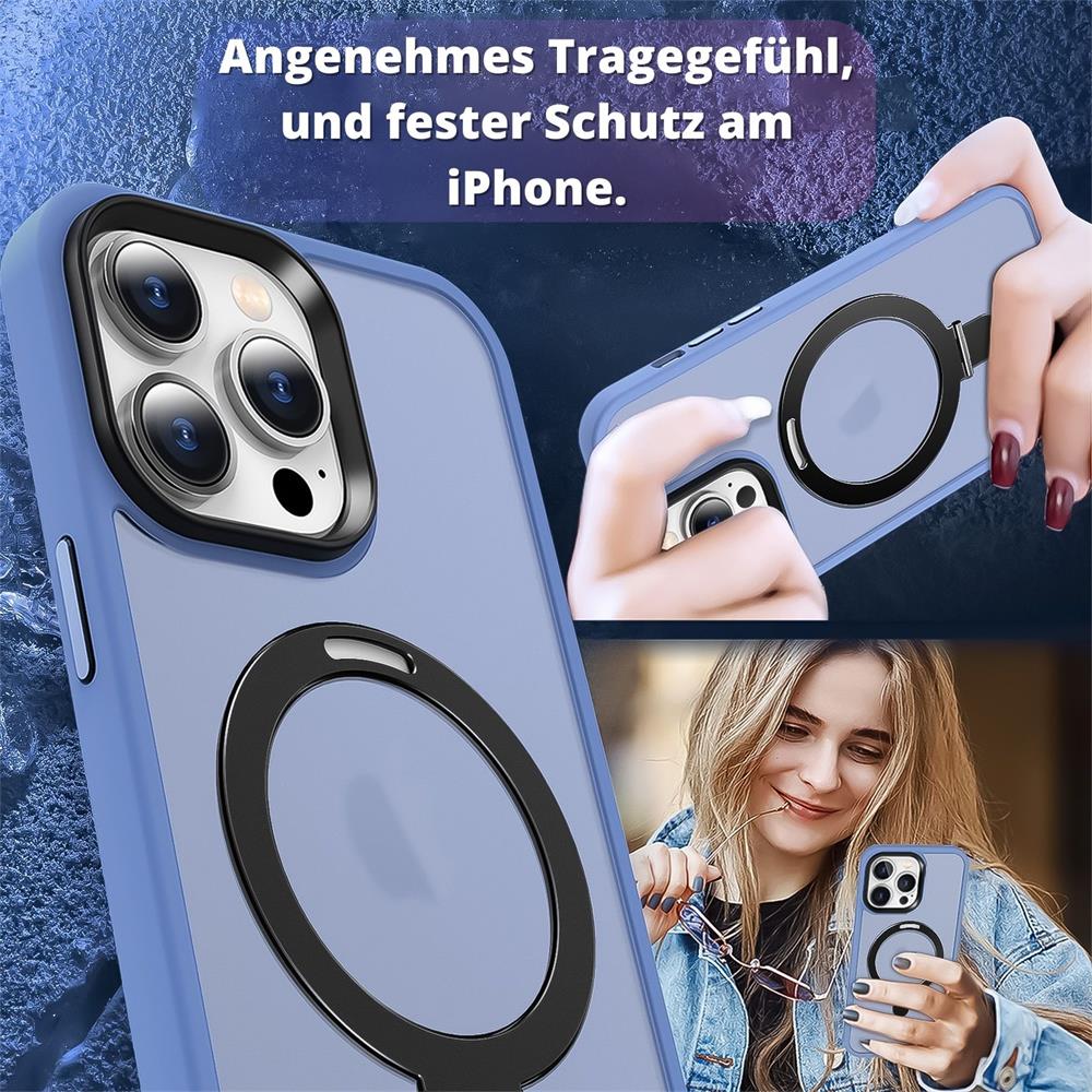 Hybrid Luxury Case für iPhone 15 Pro Max Hülle Magnetring kompatibel mit  MagSafe
