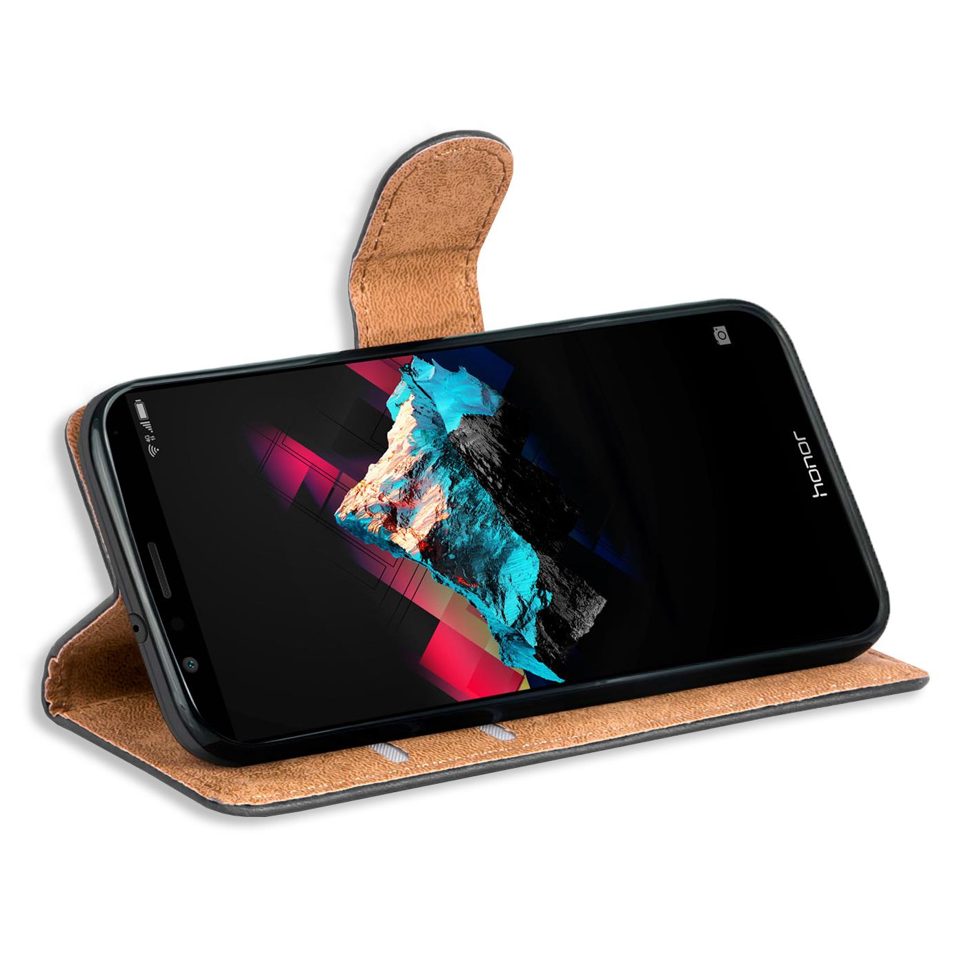 Handy Hülle für Honor 7x Tasche mit Geldfach Etui Klapphülle Flip Book Cover