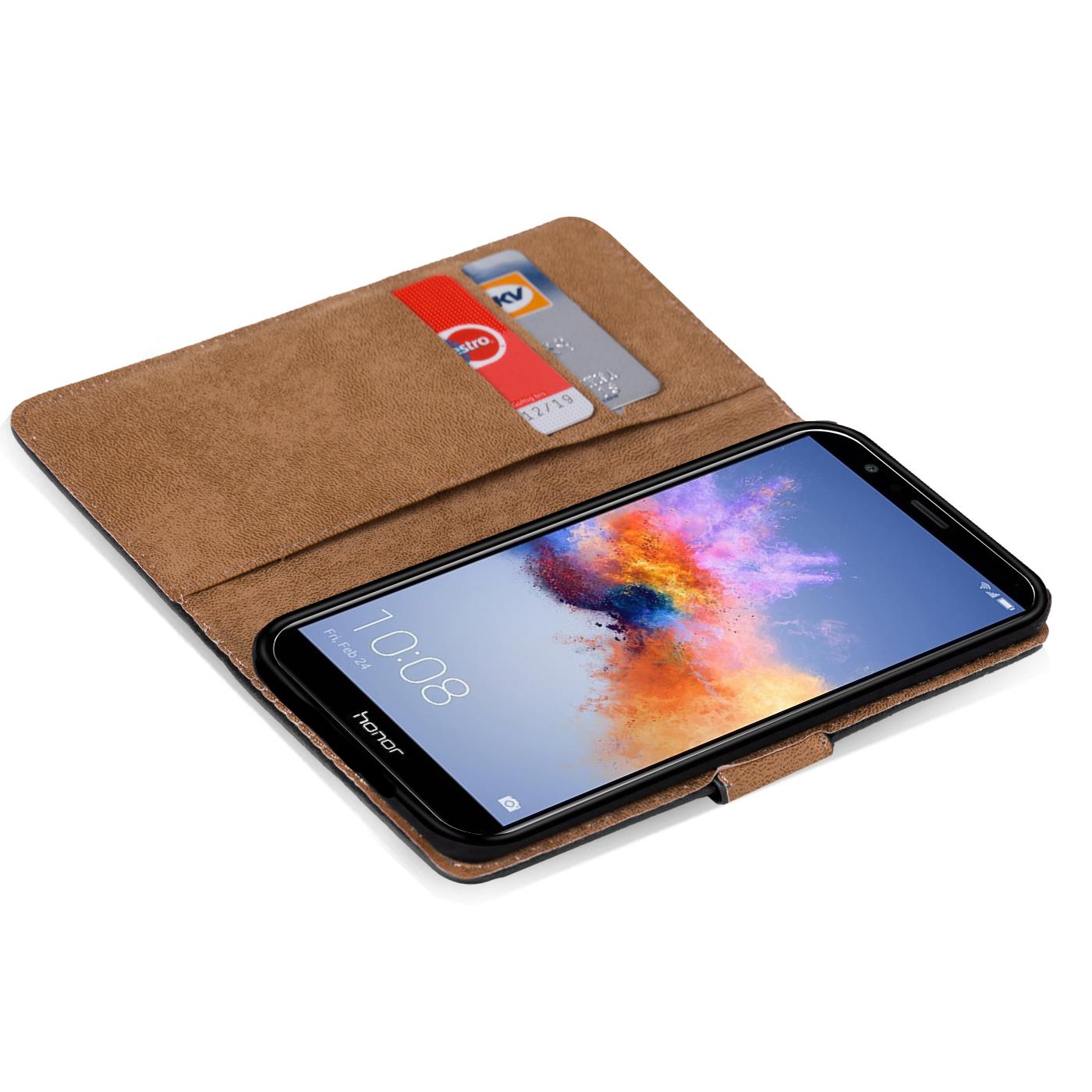 Handy Hülle für Honor 7x Tasche mit Geldfach Etui Klapphülle Flip Book Cover