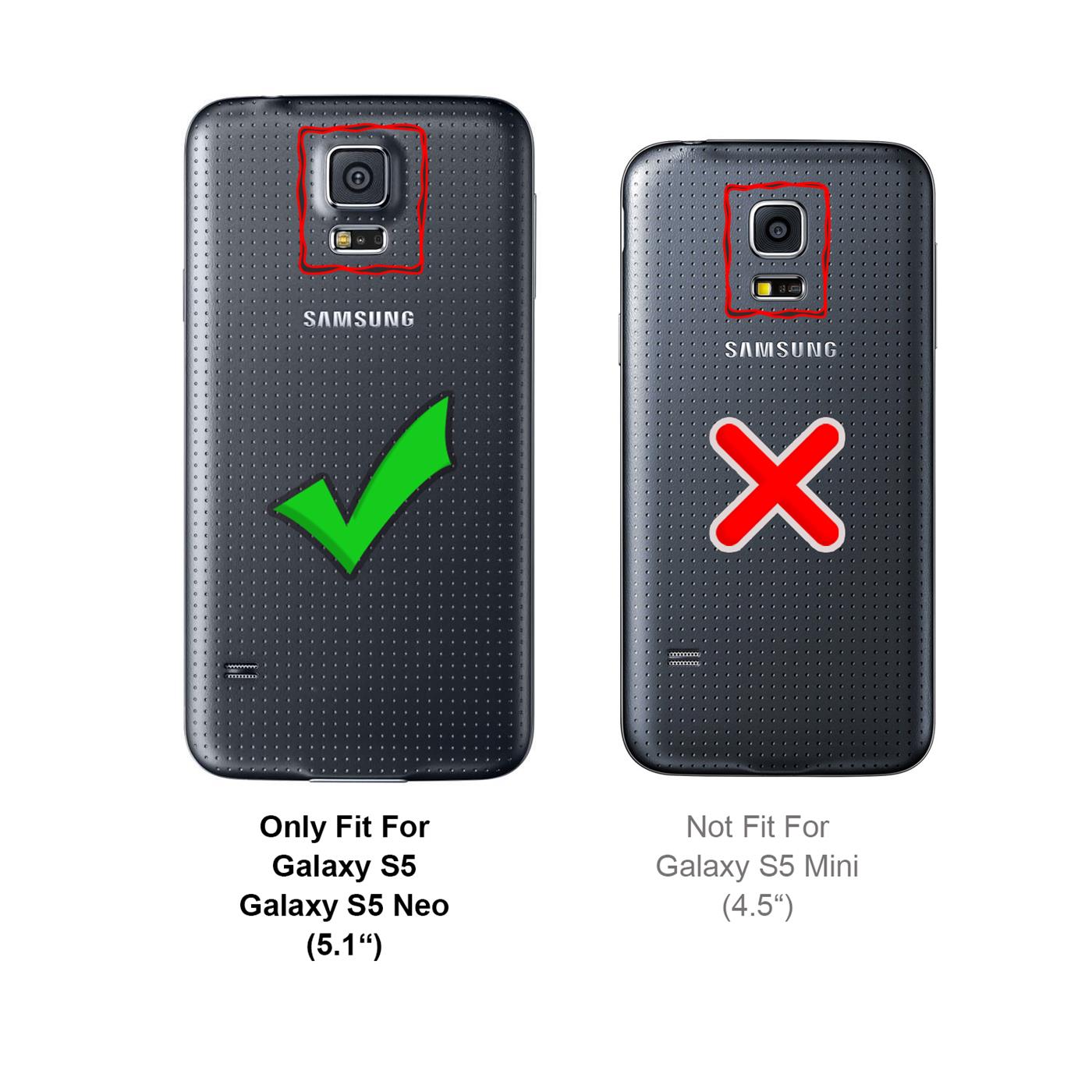 Handy Hülle für Samsung Galaxy S5 S5 Neo Tasche Geldfach Klapphülle Flip Cover