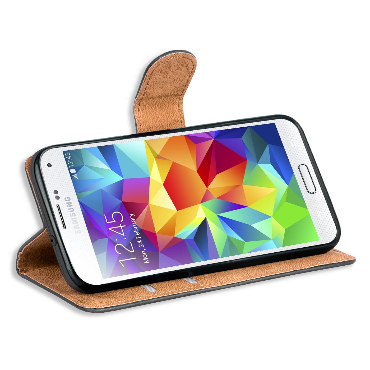 Handy Hülle für Samsung Galaxy S5 S5 Neo Tasche Geldfach Klapphülle Flip Cover