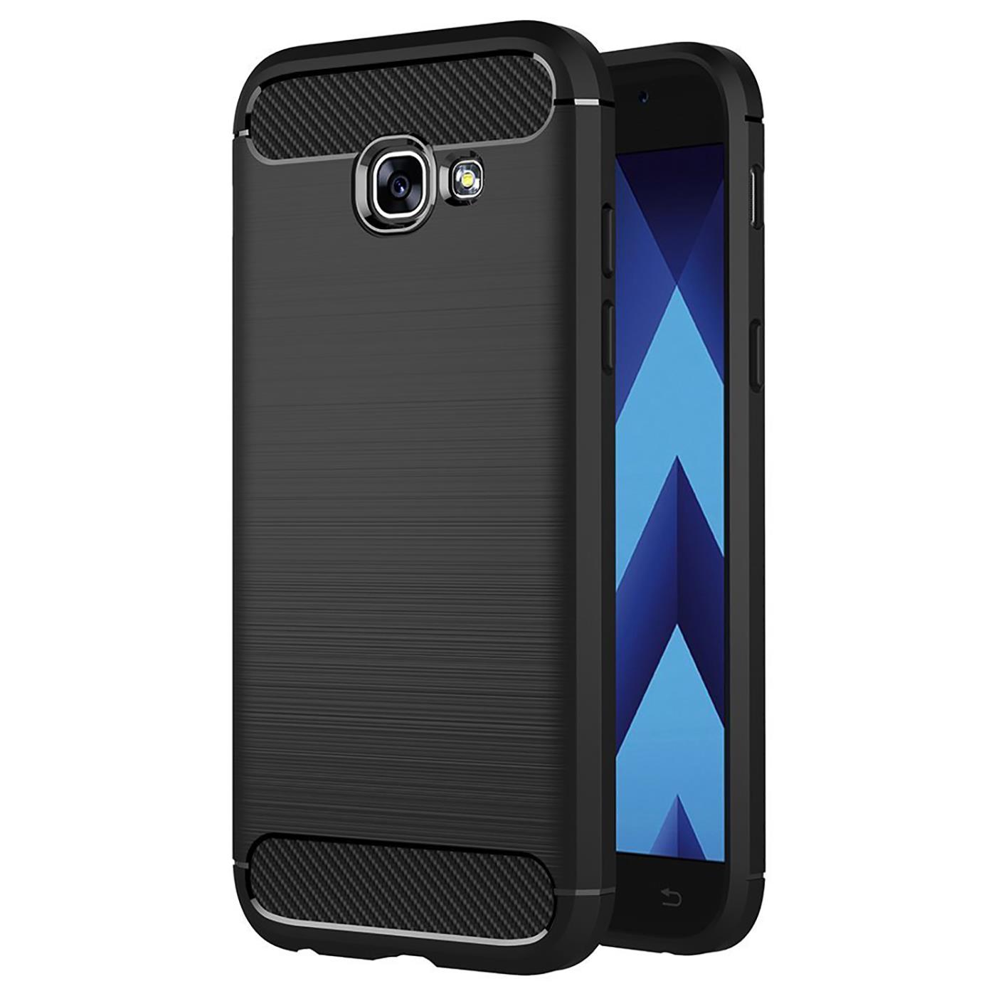 Hülle Carbon für Samsung Galaxy A5 2017 Schutzhülle Handy Case Hybrid TPU Cover günstig kaufen