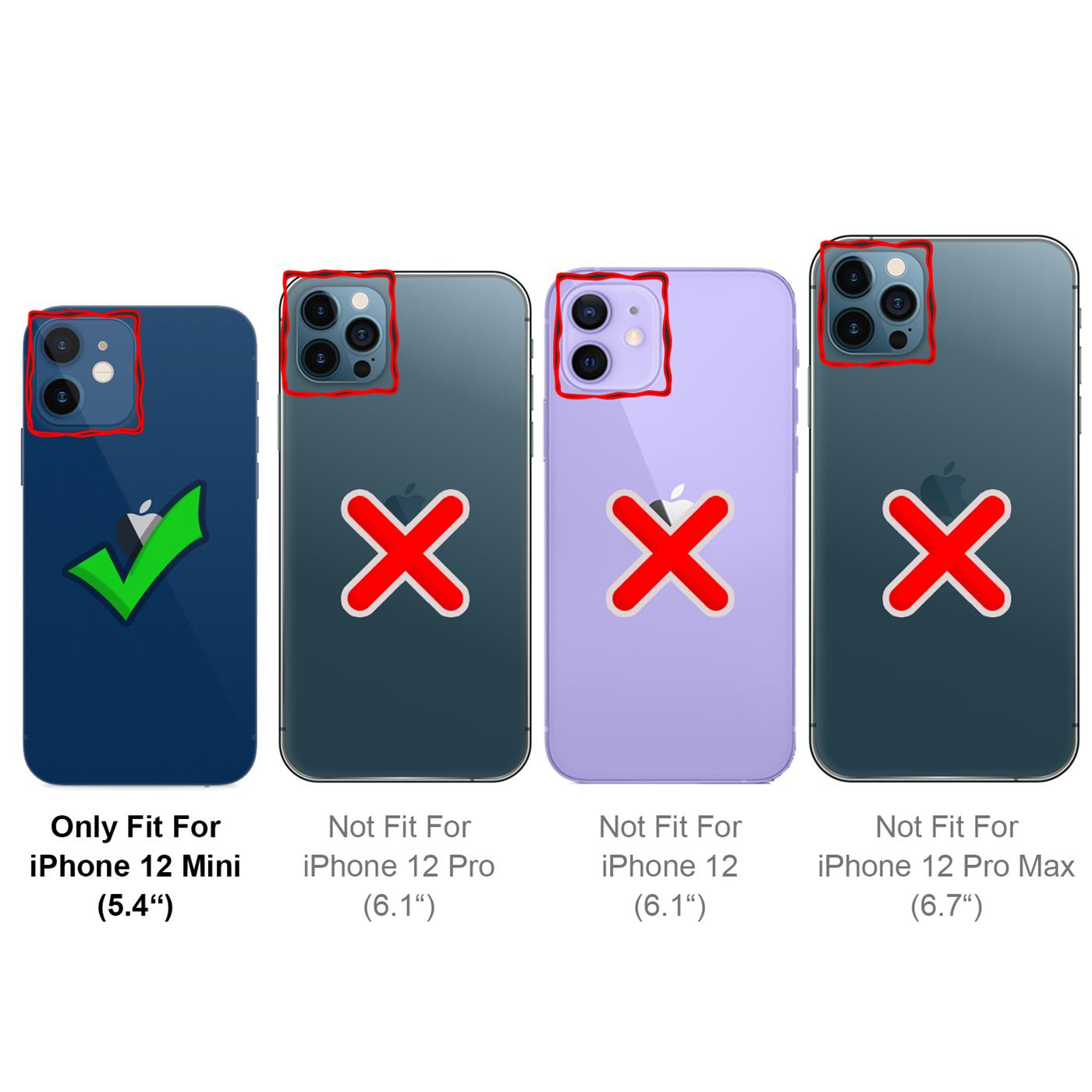 Indexbild 10 - Handyhülle für iPhone 12 Mini Hülle Schutzhülle Kartenfach Slim Wallet Case Etui