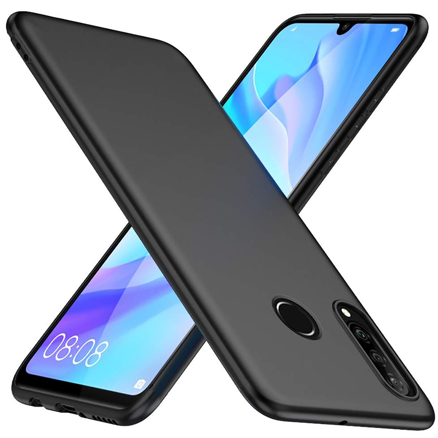 Schutzhülle Für Huawei P30 Lite Handy Tasche Silikon Hülle Case Schwarz matt