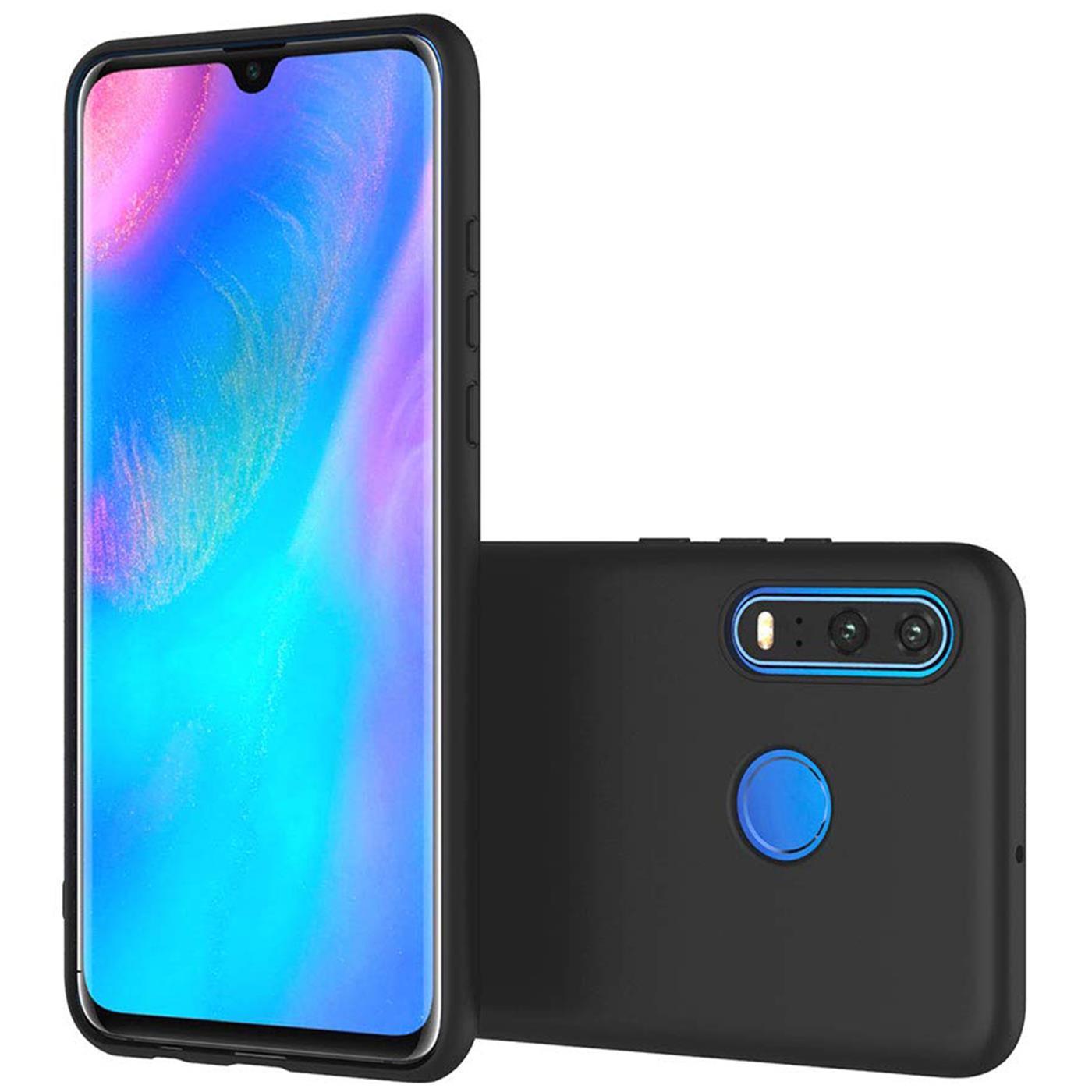 Schutzhülle Für Huawei P30 Lite Handy Tasche Silikon Hülle Case Schwarz matt