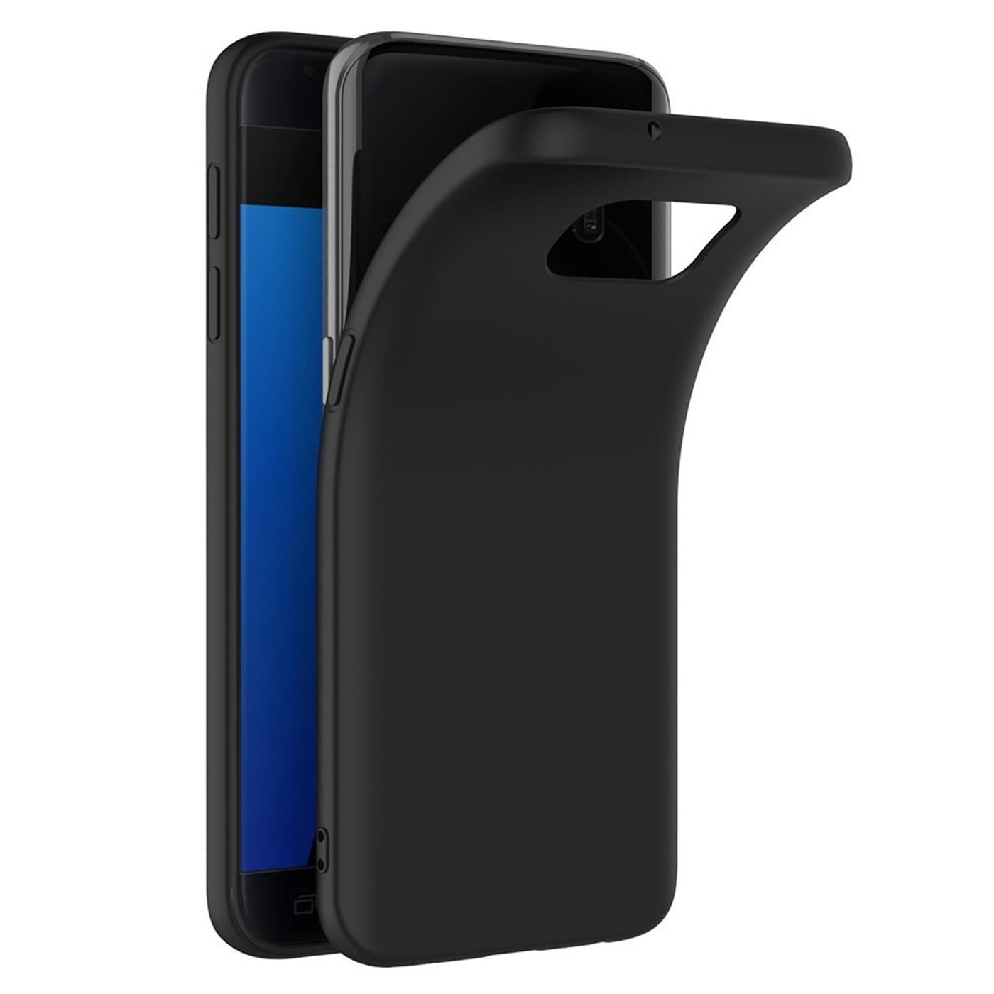 Handy Hülle für Samsung Galaxy S7 Schwarze Silikon Schutzhülle sturzsicher Hülle - Bild 6 von 6
