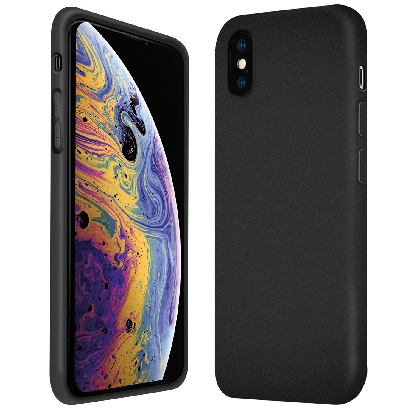 Schutzhülle Silikon Hülle Für Apple iPhone X Xs Handy Tasche Case Cover matt