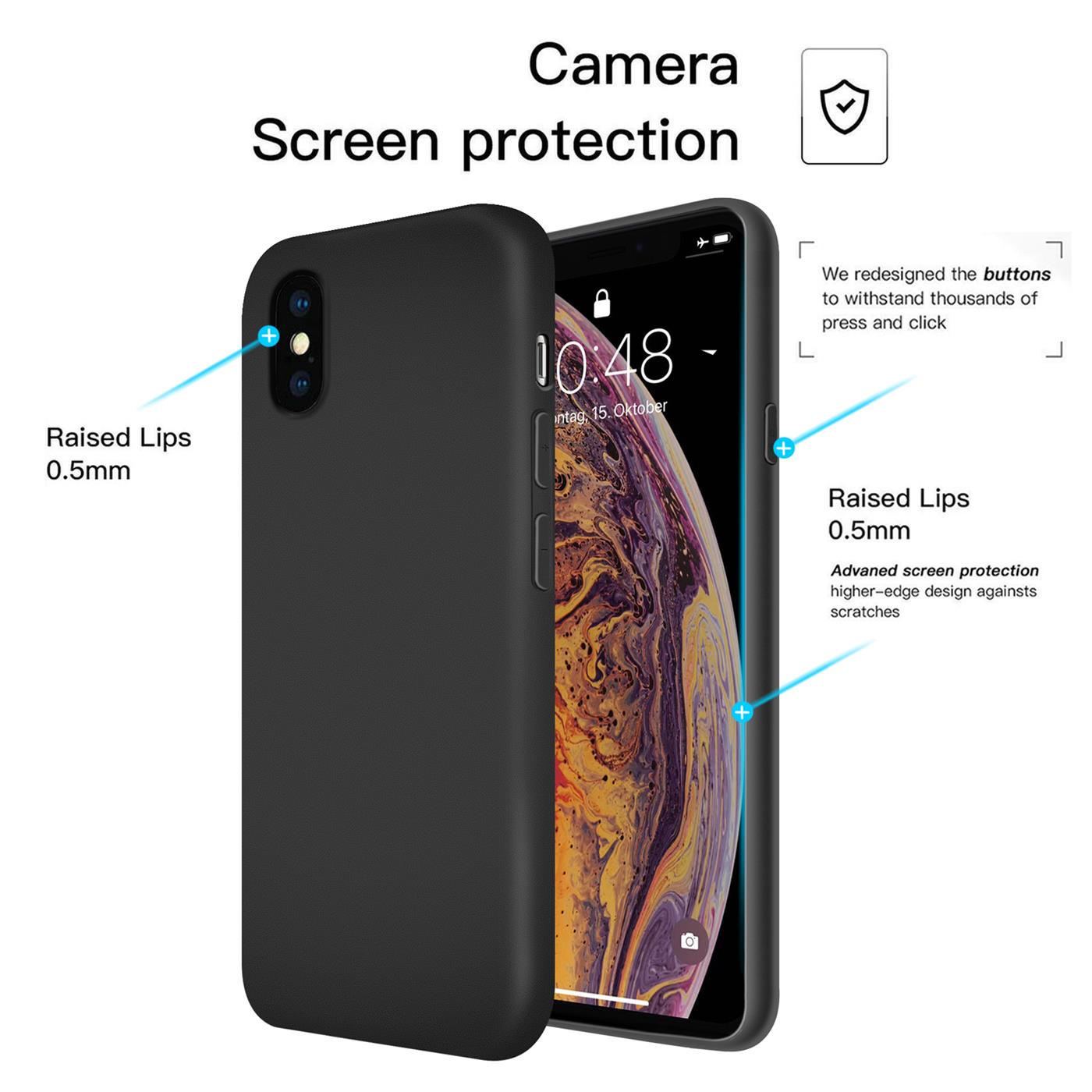 Schutzhülle Silikon Hülle Für Apple iPhone X Xs Handy Tasche Case Cover matt