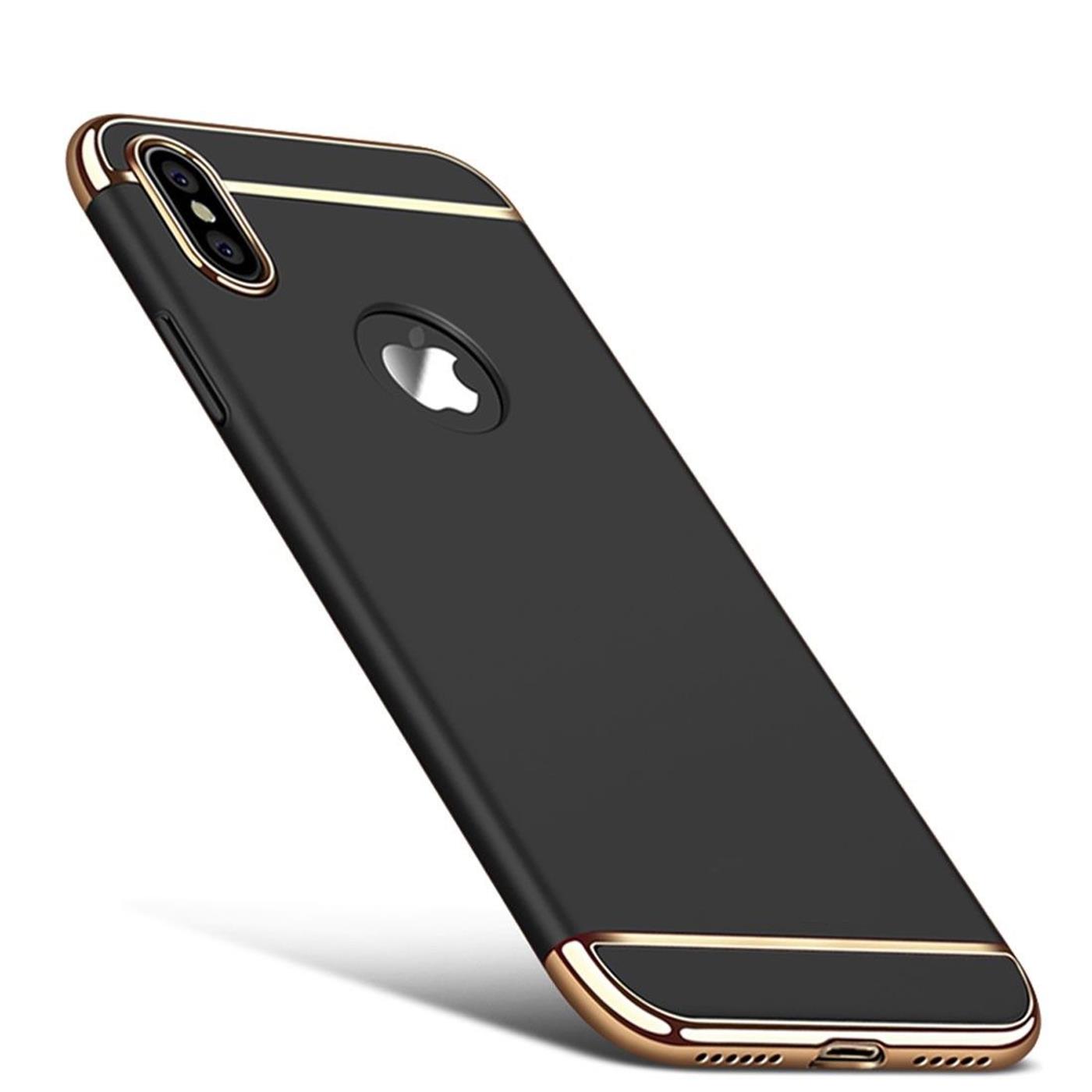 Schutz Hülle für iPhone 5 5s SE 6 6s Plus XR Handyhülle Tasche Gold Case Cover