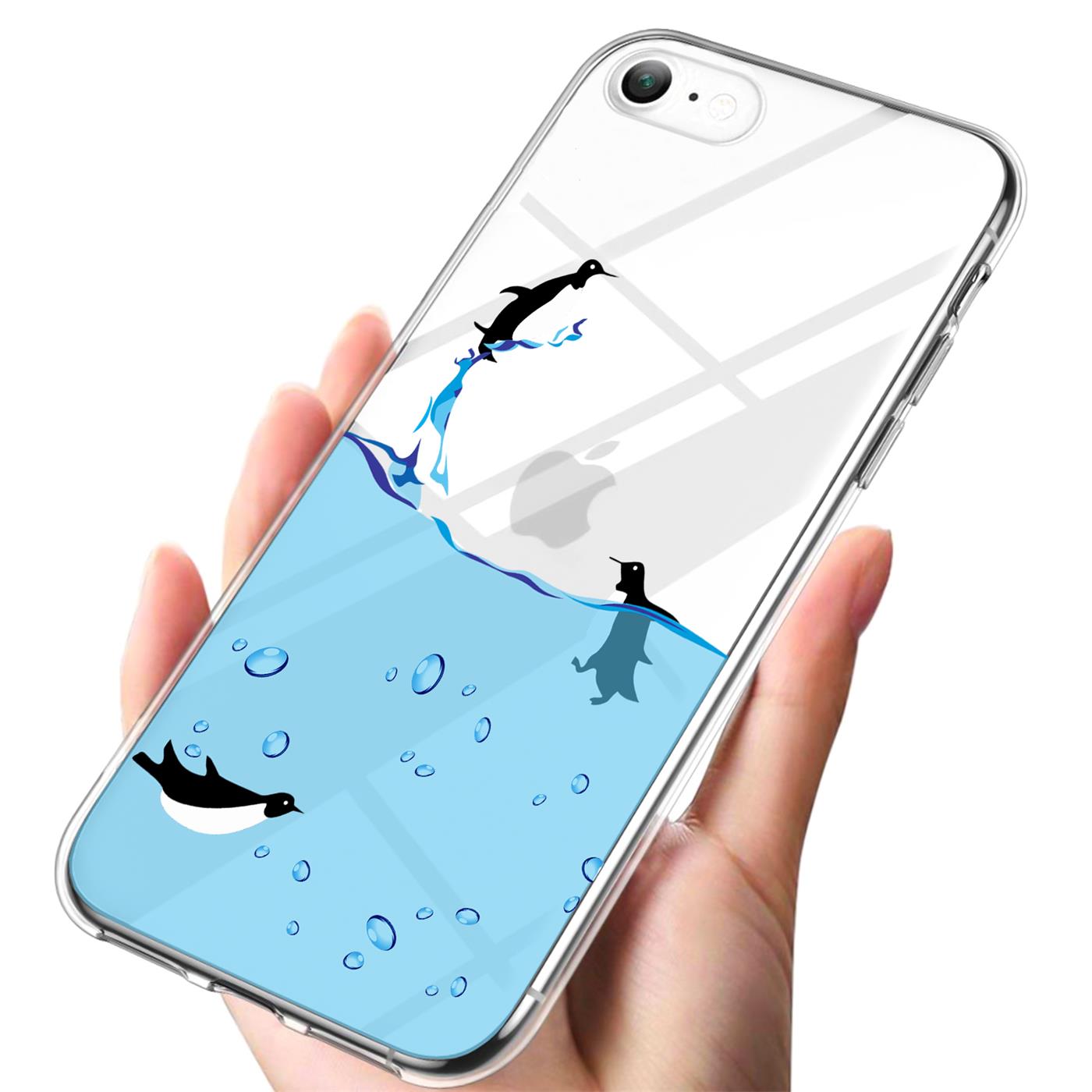 Handy Case für iPhone 7, iPhone 8 Hülle Silikon Muster Schutz Cover