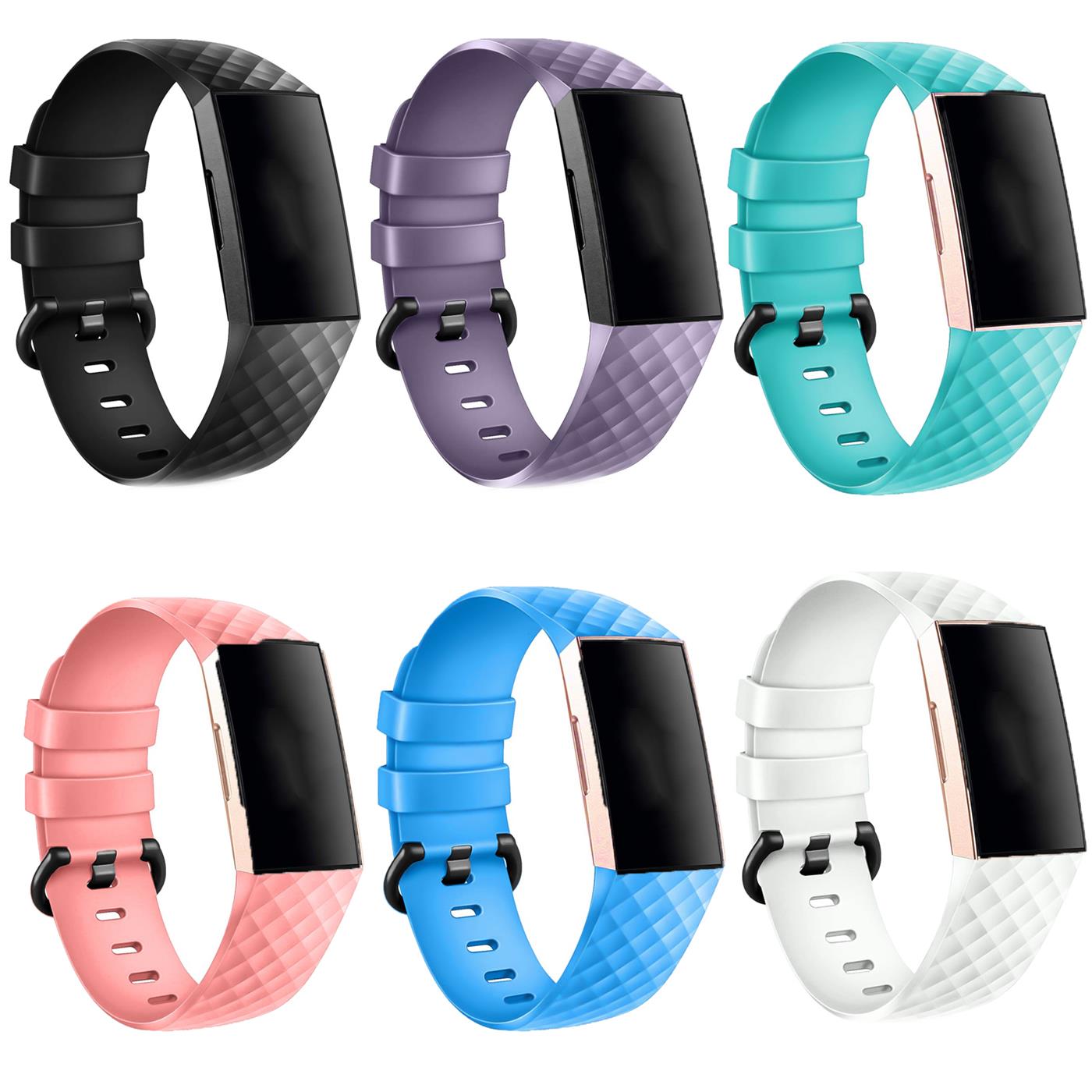 Miniaturansicht 4  - Silikon Sport Armband für Fitbit Ersatzarmband TPU Fitness Uhren Band Größe S L