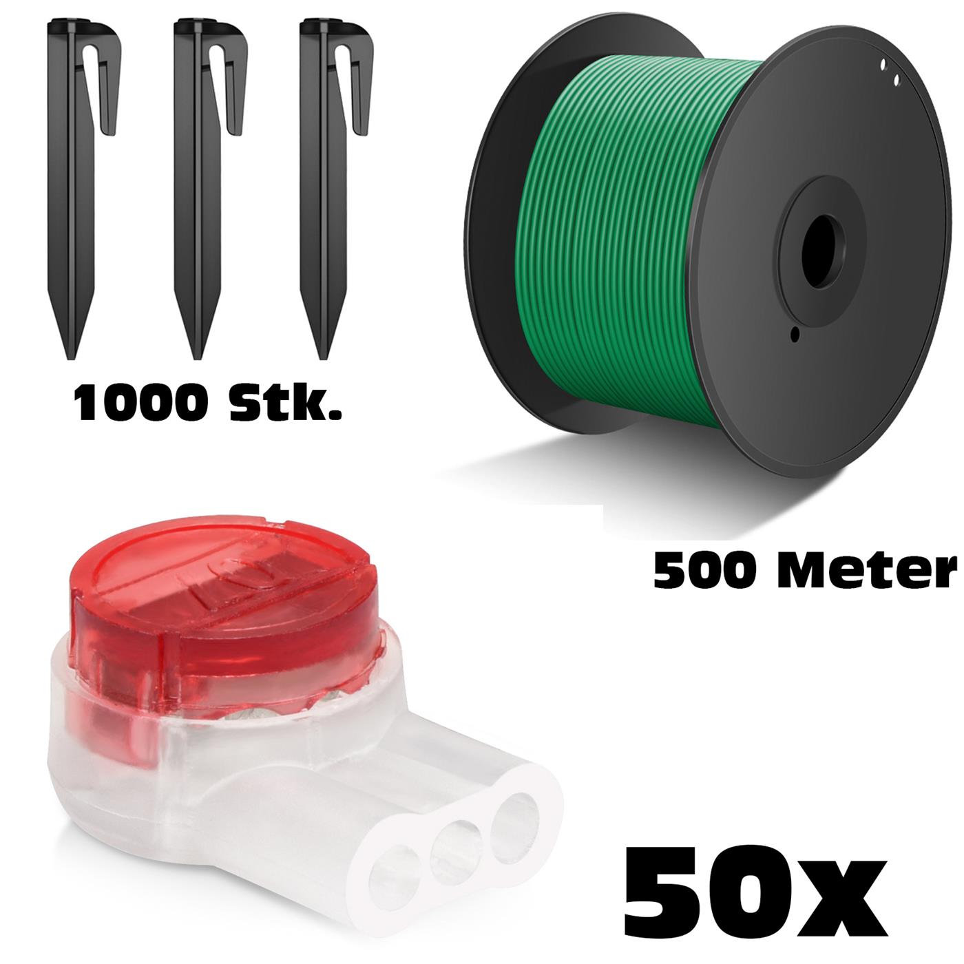 Miniaturansicht 20  - Kabelverbinder Erdspiesse Erdnägel Begrenzungskabel Draht Kabel für Rasenroboter