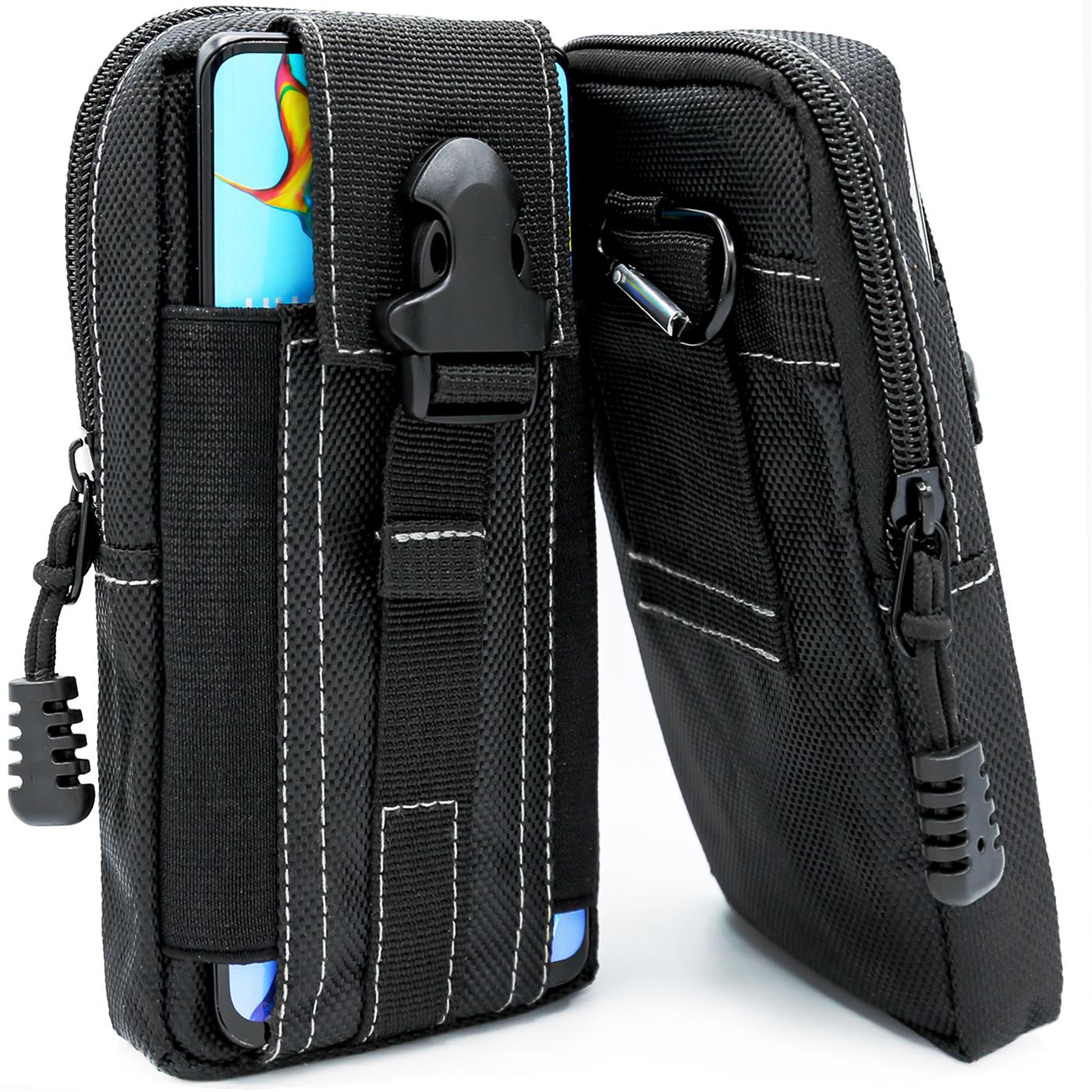 Gürtel Tasche Für Huawei Honor Handy Hülle Schutzhülle Case Clip Etui Nylon Slim