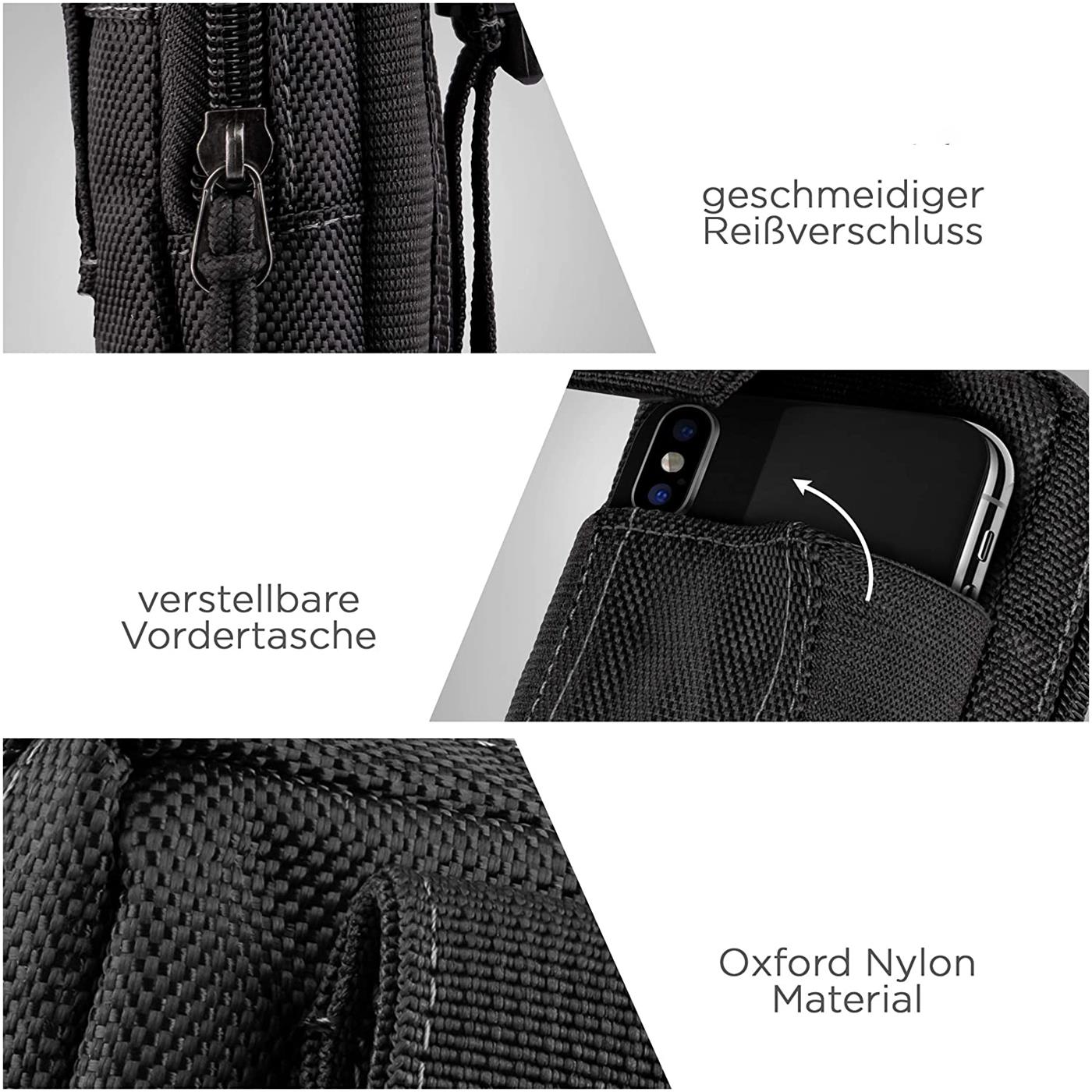 Indexbild 7 - Gürtel Tasche Für Samsung Galaxy Handy Hülle Schutzhülle Case Clip Etui Nylon