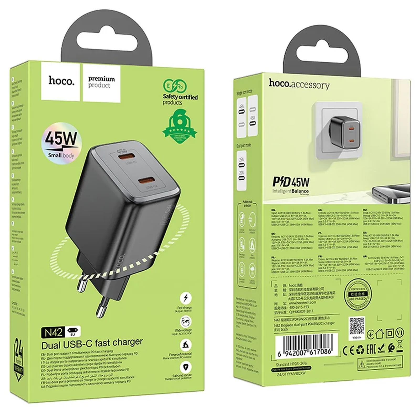 45W Schnellladegerät USB Typ C Quick Charger QC 3.0 PD Netz Stecker Lade Gerät