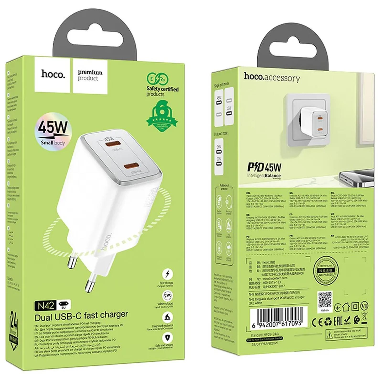 45W Schnellladegerät USB Typ C Quick Charger QC 3.0 PD Netz Stecker Lade Gerät