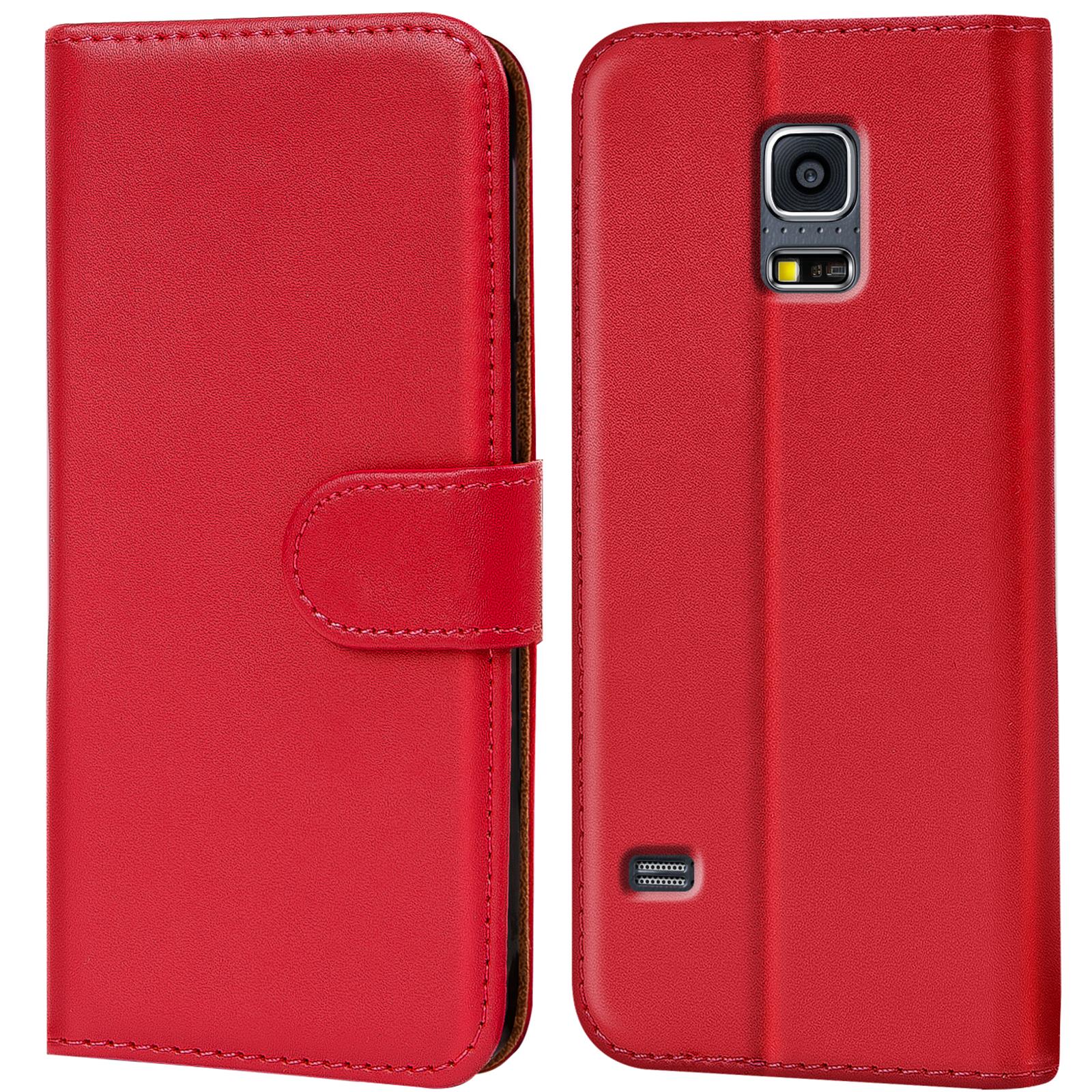 Wallet Case für Samsung Galaxy S5 S5 Neo Book Cover Flip Tasche Schutzhülle slim