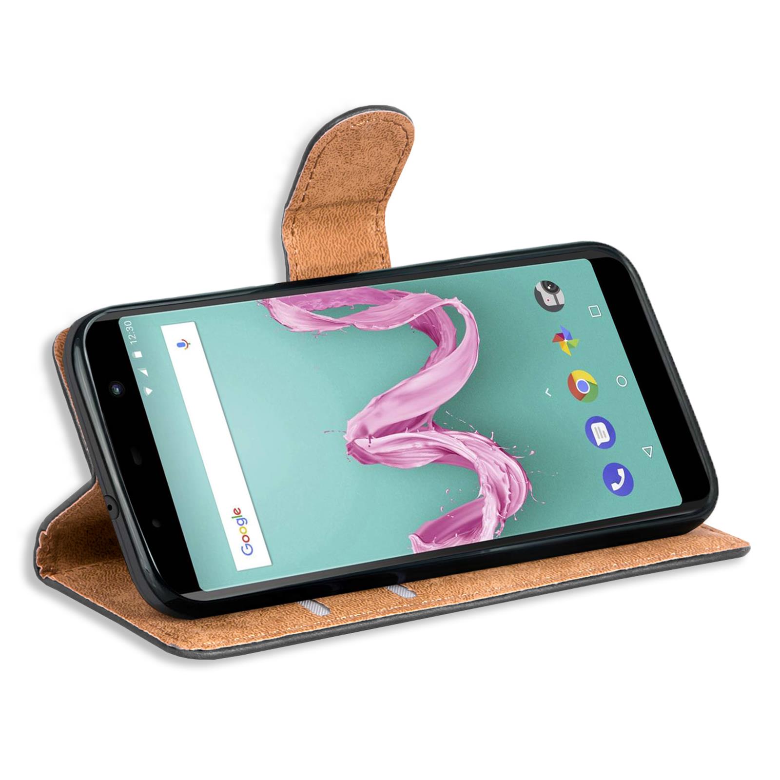 Wallet Case für Wiko Lenny 5 Handy Book Cover Flip Tasche Schutzhülle slim