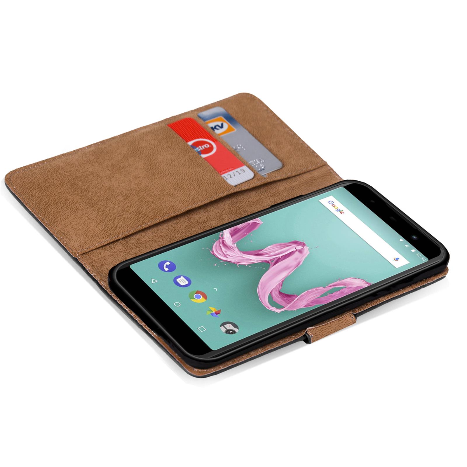 Wallet Case für Wiko Lenny 5 Handy Book Cover Flip Tasche Schutzhülle slim