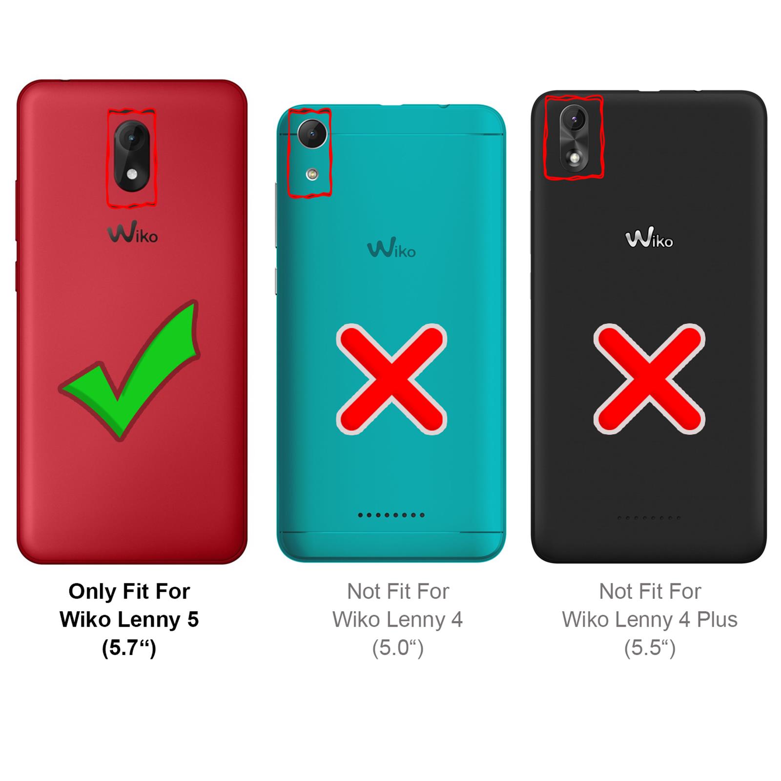 Wallet Case für Wiko Lenny 5 Handy Book Cover Flip Tasche Schutzhülle slim