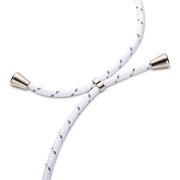 Handykette für iPhone 14 Plus Case zum umhängen Schutzhülle Kordel Handy Hülle, Halsband Weiss-Silber