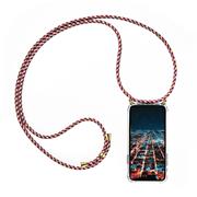 Handykette für iPhone 14 Plus Case zum umhängen Schutzhülle Kordel Handy Hülle, Halsband Camouflage Rot