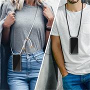 Handykette für iPhone 12 Mini Case zum umhängen Schutzhülle Kordel Handy Hülle, Halsband Grau