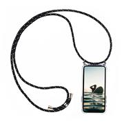 Handykette für iPhone 12 Mini Case zum umhängen Schutzhülle Kordel Handy Hülle, Halsband Schwarz-Weiss