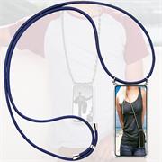 Handykette für iPhone 12 / 12 Pro Case zum umhängen Schutzhülle Kordel Handy Hülle, Halsband Blau