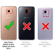 Flipcase für Samsung Galaxy J4 Plus Hülle Klapphülle Cover klassische Handy Schutzhülle