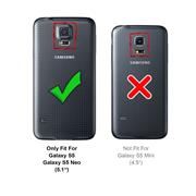 Flipcase für Samsung Galaxy S5 Hülle Klapphülle Cover klassische Handy Schutzhülle