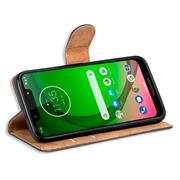 Basic Bookcase Hülle für Motorola Moto G7 Play Case klappbare Schutzhülle