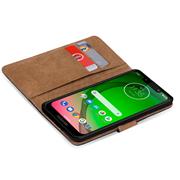 Basic Bookcase Hülle für Motorola Moto G7 Play Case klappbare Schutzhülle