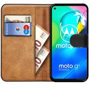 Basic Bookcase Hülle für Motorola Moto G8 Power Case klappbare Schutzhülle