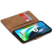 Basic Bookcase Hülle für Motorola Moto G9 Play Case klappbare Schutzhülle