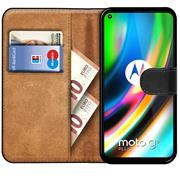 Basic Bookcase Hülle für Motorola Moto G9 Plus Case klappbare Schutzhülle