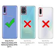 Handykette für Samsung Galaxy A70 Case zum umhängen Schutzhülle Kordel Handy Hülle, Halsband Schwarz