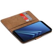 Basic Bookcase Hülle für Samsung Galaxy A8 2018 Case klappbare Schutzhülle