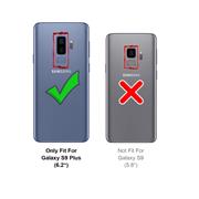 Handykette für Samsung Galaxy S9 Plus Case zum umhängen Schutzhülle Kordel Handy Hülle, Halsband Schwarz-Weiss