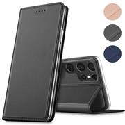 Magnet Case für Samsung Galaxy S23 Ultra Hülle Schutzhülle Handy Cover Slim Klapphülle