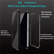 Metall Case für iPhone 13 Pro Hülle | Cover mit eingebautem Magnet Rückseite und Vorderseite aus Glas