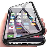 Metall Case für iPhone 6 Plus / 6s Plus Hülle | Cover mit eingebautem Magnet Rückseite und Vorderseite aus Glas