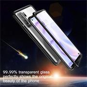 Metall Case für Huawei P40 Lite 5G Hülle | Cover mit eingebautem Magnet Rückseite und Vorderseite aus Glas
