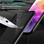 Metall Case für Samsung Galaxy A14 5G Hülle | Cover mit eingebautem Magnet Rückseite und Vorderseite aus Glas