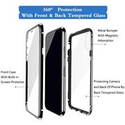Metall Case für Samsung Galaxy A41 Hülle | Cover mit eingebautem Magnet Rückseite und Vorderseite aus Glas