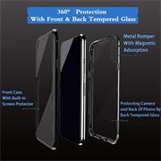 Metall Case für Samsung Galaxy S21 Hülle | Cover mit eingebautem Magnet Rückseite und Vorderseite aus Glas
